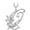 White, variant on 14K White Gold Finish Round Cut White Diamond 925 Sterling Silver Diamond Cute Elf Angele With Q Initial Letter Pendant Necklace for Women
