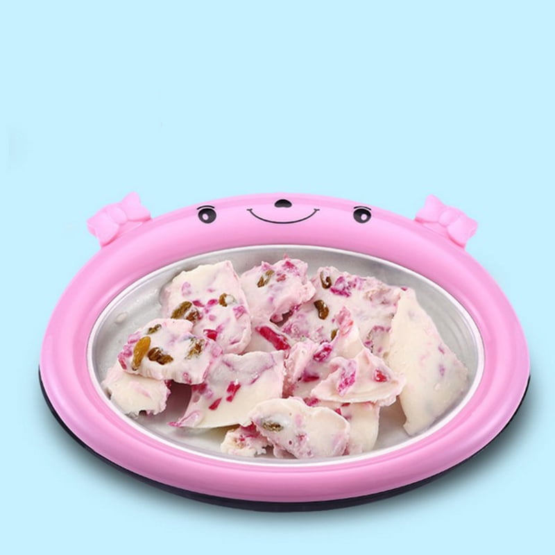 Wood.L Eismaschine Instant Eismaschine Pan Rolled Ice Cream Maker Joghurt Sorbet Gelato Roll DIY Maker Pan Mit 2 Spateln Für Gesunde Hausgemachte Rolled Ice Cream