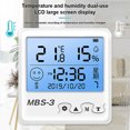 thumbnail image 4 of LCD DIGITAL INTERIOR INTERIOR CAMBIAR TEMPERATURA METER METER HOME OFICINA HOTELICIO TERMÉTRO TERMÓMETER HYGRÓMÉTICO Suministros para el hogar con retroiluminado Monstrate HA010478-02B, 4 of 6