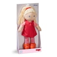 thumbnail image 5 of HABA 12" Soft Baby Doll Annelie with Blonde Hair, Embroidered Face, Removable Red Dress and Matching Hairband - Washable Toddler Doll for 18 Months+, 5 of 6