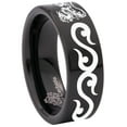 thumbnail image 6 of Twin Tribal Dragon Tungsten Carbide Ring, 6 of 9