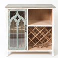thumbnail image 1 of Luxen Home WHIF528 Shabby - Chic Distressed Storage &amp; Wine Cabinet, 1 of 1