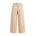thumbnail image 6 of Horkkom Dress Pants Women High Waisted Wide Leg Plaid Pants Casual Loose Pleated Pants with Pockets XL, 6 of 9