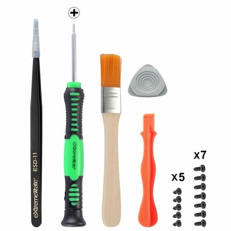 

eXtremeRate Cross Screwdriver Set Opening Tools Repair Kits for PS4 All Model Controllers for PS3 Controller with Spare Screws Tweezers Prying Tool and Cleaning Brush