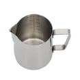 thumbnail image 3 of Jarra de acero inoxidable con forma de flor para hacer espuma de café, con boca puntiaguda, para cafetería casera, 350 ml, color natural, 3 of 14