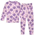 thumbnail image 2 of Dailycode Cotton Pajama Set Snug Fit Long Sleeve Top and Pants for 18M-8Y Cherries and Bows, 2 of 7