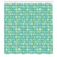 thumbnail image 2 of Ambesonne Modern Shower Curtain, Minty Back Circular Sketches, 69"Wx84"L, Seafoam and Yellow Green, 2 of 4