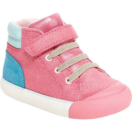 Infant Girls' Stride Rite SR Dune Sneaker Pink Multi Canvas/Leather 7 M