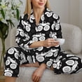 thumbnail image 6 of Uemuo Cool Car Pattern Womens Pajama Sets,PJ Set for Women,Pajamas for Women Logo,Long Sleeve Pajama Set for Women,Soft Long Sleeve Top With Pants-Small, 6 of 9