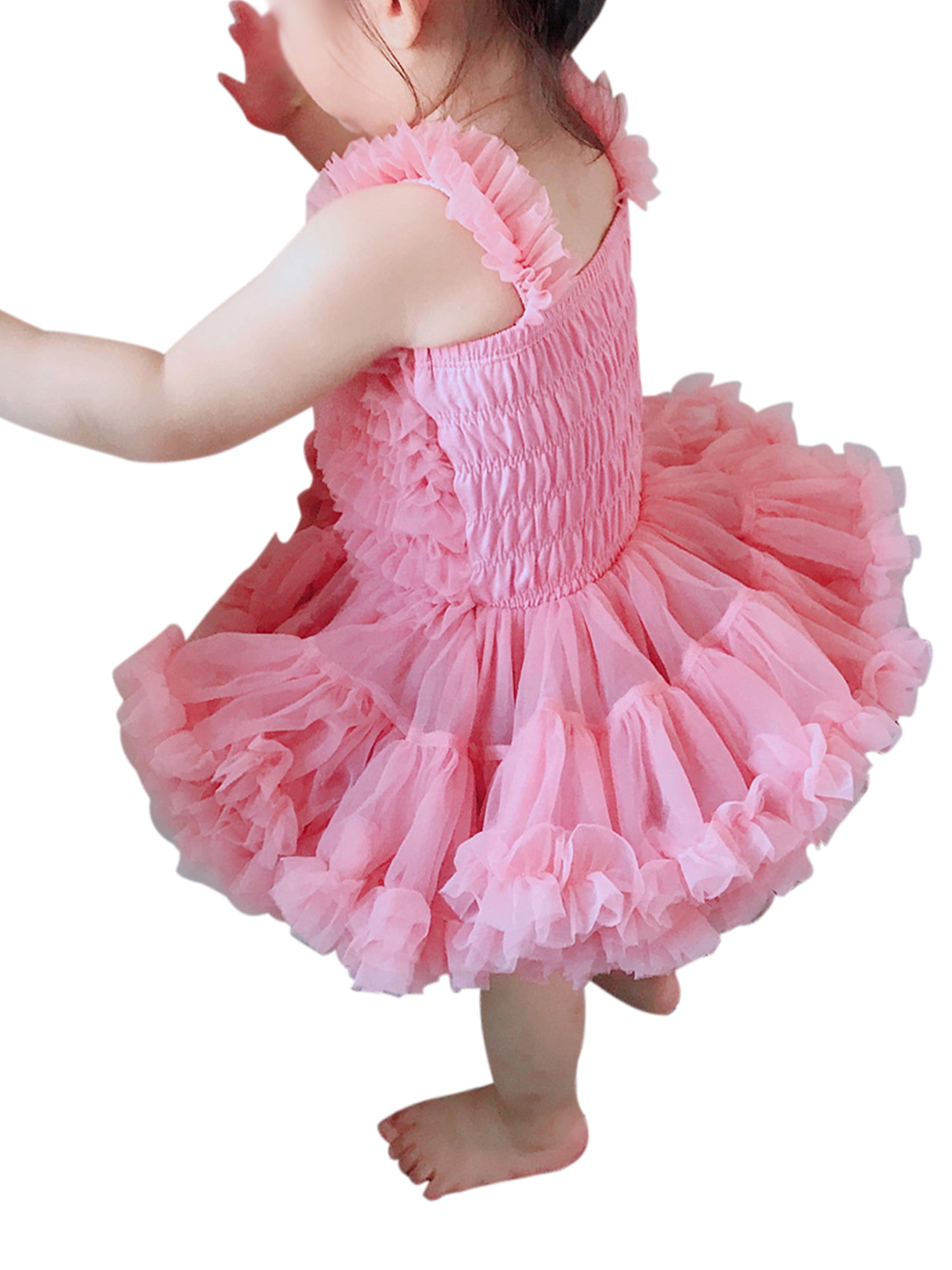 Baby Kids Girl Toddler Princess Pageant Party Tutu Dress Lace Bow Flower Dresses