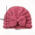 thumbnail image 3 of Toddler Baby Boys Girls Knitted Cap Solid Bowknot Elastics Turban Hat Boys Winter Hat Baby Hat for Baby, 3 of 3