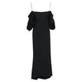 thumbnail image 1 of Pre-Owned Alexander Mcqueen Maxi Off-Shoulder Dress in Black Viscose, 1 of 2