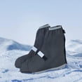 thumbnail image 2 of Huggegwe Housses de Chaussures Galoshes avec Bandes Réfléchissantes Protection des Chaussures Imperméable Bottes de Neige pour Randonnée Sports de Plein Air Cyclisme CA919-150129, 2 of 7