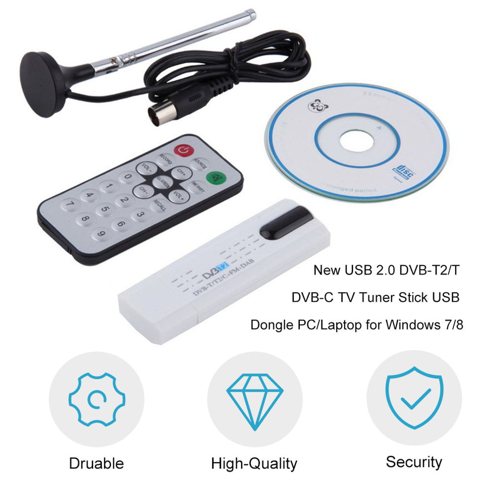 Digital DVB-T2/T DVB-C USB 2.0 TV Stick Receiver with Antenna Remote HD USB Dongle PC/Laptop for | Walmart Canada
