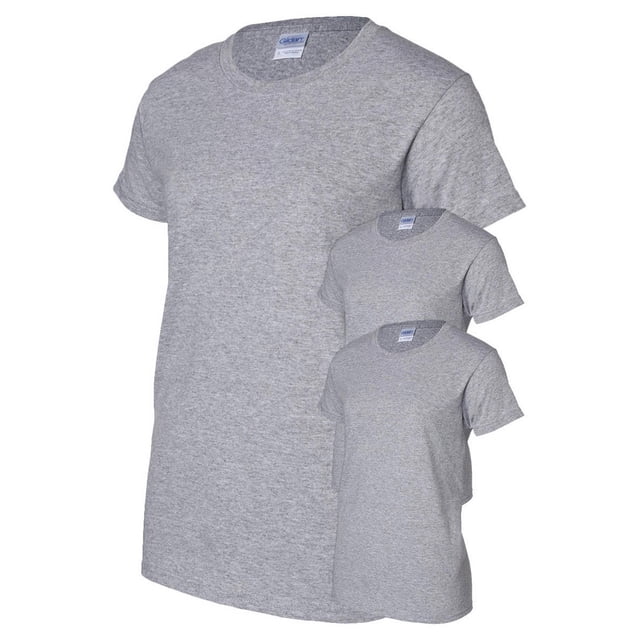 Gildan T-Shirt Sans Coutures Prélavé pour Femmes, Lot de 3