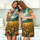 thumbnail image 4 of Easygdp Field Style Bicycle Young Sunflower Camisón de manga corta para mujer, informal, estampado, 4 of 6