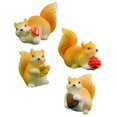 thumbnail image 3 of 4pcs Cute Mini Squirrel Figurines for DIY Desktop, Garden, and Doll House Decor – Vivid Resin Animal Models for Micro Landscaping and Cake Decoration, 3 of 5