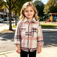 thumbnail image 6 of Xdegoge Kids Boys Plaid Flannel Shirt Long Sleeve Button Down Shacket Jacket with Pockets Casual Fall Winter Trendy Tops Outerwear Clothes for Daily Wear, 6 of 9