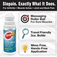 Stopain Pain Relief Roll On Gel 3oz (2 Pack) USA Made, Max Strength