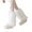 White, variant on Women Aesthetic Fuzzy Leg Warmer Boot Cuffs Toppers Japanese Elegant Color Plush Leg Covers Sleeves Footless Socks