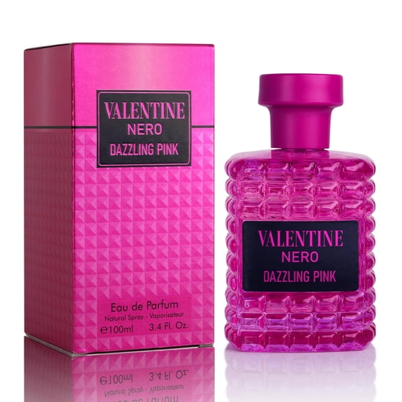 Urban Collection Valentine Nero Dazzling Pink Eau de Parfum for Women, Amber Floral Scent, Vanilla, 100ml Bottle