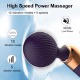 thumbnail image 3 of Powerful handheld massage wand magic massage wand -10 modes, 5 speeds, waterproof, women's cordless wand massager, men's full body relaxation, USB magnetic charging, suitable for fitness enthusiasts, 3 of 8