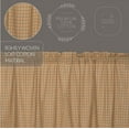 thumbnail image 4 of Cozy and Elegance - Rustic 24"x36" Tier Pair Tan Rod Pocket Plaid Kitchen Window Curtains, 4 of 7