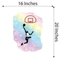 thumbnail image 4 of Sports Watercolor Wall Decals for Kids Room - Basketball Player Lay Up Shot Décor Basketball DIY & Creativity Boy Girl Bedroom Wall Water Color Sticker - Size: 16 In x 20 In, 4 of 5