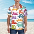 thumbnail image 2 of Disketp Doodle Cars Hawaiian Shirts for Men,Mens Casual Short Sleeve Button Down Shirts Beach Shirt,XX-Large, 2 of 7