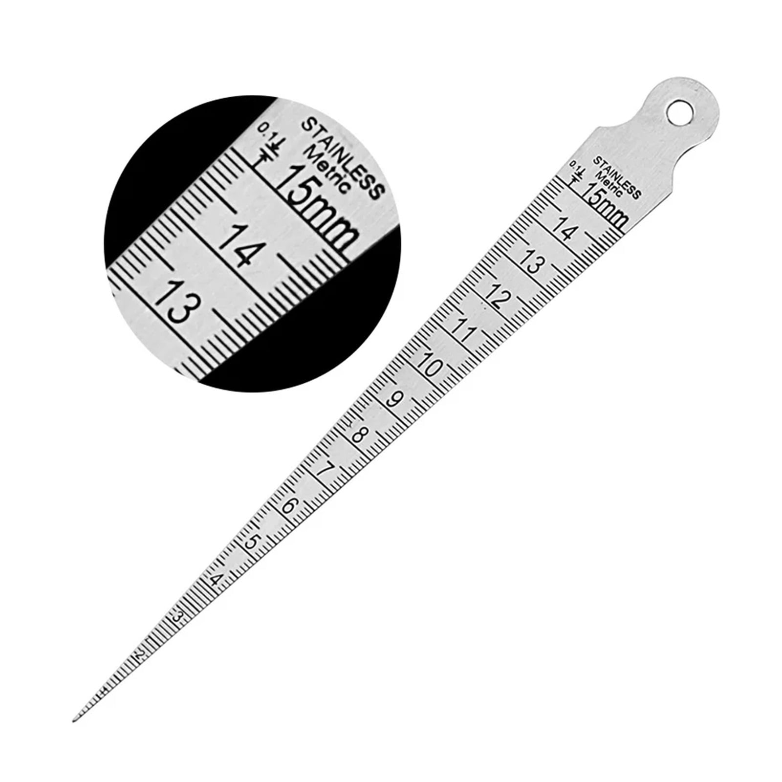 Wedge Taper Ruler Stainless Steel Welding Taper Feeler Gauge Depth Ruler Hole Inspection For Measurement Tool ,Corrosion-Resistant