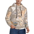 thumbnail image 2 of Cauagu World Map With Animals for Men's Pullover Hooded Sweatshirt Athletic Casual Hoodie Aautumn Hoodie Sweatshirt for Men Pullover Casual Hooded Sweatshirt-Large, 2 of 7