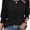 black, variant on Womens Tops 3/4 Sleeve with Buttons Dressy Casual Blouses Summer Outfits Beach Vacation Plus Size Spring Clothes