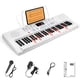 thumbnail image 1 of Piano de Teclado Vangoa Blanco con Iluminación para Principiantes, 1 of 9