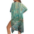 thumbnail image 5 of POLERO Floral Meadow Print Bikini Cover Up Polyester Breathable Free Size Kimono Swimsuit Cover up for Women, 5 of 6