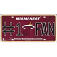 thumbnail image 1 of Plaque d'Immatriculation en Métal Miami Heat 1 Fan, 1 of 2