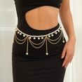 thumbnail image 4 of Metallic Waist Chain Heart Pendant Multi Layer Tassel Geometric Pattern Electroplated Waist Belt Nightclubs Festivals Charm, 4 of 8