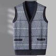 thumbnail image 2 of Men's Sweater Vest Winter Warm Cardigan Undershirt Layering Piece for Fall Season, 2 of 9