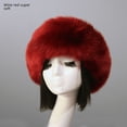 thumbnail image 4 of Gorro grueso de piel sintética para otoño e invierno, gorro vacío, gorro cálido, anillo, accesorios para la cabeza, gorro de felpa de zorro de moda para mujer, 4 of 5