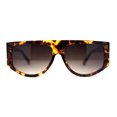 thumbnail image 3 of Hard OG Flat Top Mafia Luxury Plastic Designer Sunglasses Tortoise Brown, 3 of 4