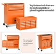 thumbnail image 2 of Aukfa Tool Box, 2 in 1 Steel Rolling Tool Chest & Cabinet On Wheels for Garage, 8-Drawers, Orange, 2 of 10