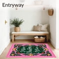 thumbnail image 3 of ODIKA 6'x9' Machine Washable Non-Slip Area Rug, Believe Holiday Festive Doormat Yuletide Entrance Welcome High Traffic Rug, Pink, 735258, 3 of 7