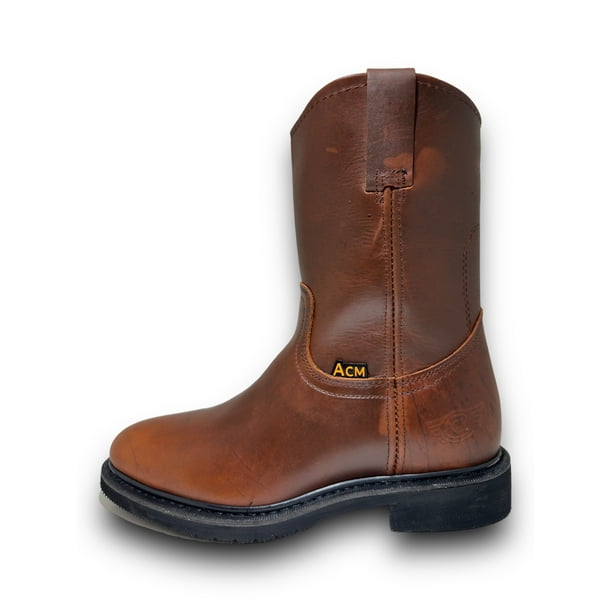ACM Boots Bota Roper De Trabajo Industrial Uso Rudo Piel Vacuno Roble Suela Establo Talla 25.5 MX Walmart en linea