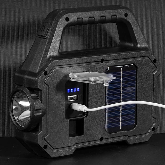Lámpara Antorcha eléctrica LED Pantalla de energía solar multifuncional para montañismo Senderismo