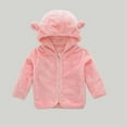 thumbnail image 2 of Otqutp Baby Sport Snowsuit Toddler Kids Baby Winter Warm Long Sleeve Jacket Outerwear Floral Hooded Zipper Padded Outwear for Girls or Boys(Pink,18-24 Months), 2 of 4