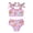 Colorful flowers, variant on Tiny Cutey Toddler Girl Swimsuit Set Baby Solid Swimwear Summer Beach Bathing Suit Two Pieces for 3-4T