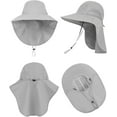 thumbnail image 3 of Wide Brim Sun Hat with Neck Flap for Women Men Hiking Fishing Gardening Hat Waterproof with UV Sun Protection, 3 of 8