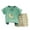 Green, variant on Yaayu Kids Toddler Outfit Set Summer Thin Cotton Short Sleeved Two Piece Set Home Wear Cute Print T-shirt shorts Casual Two-piece Set, Sizes 0-6T, White