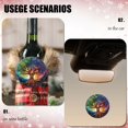 thumbnail image 4 of Funny Christmas Ornament,Colorful Mandala With Intricate Tree Of Life,Xmas Round Ceramic Pendant, 4 of 6
