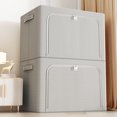 thumbnail image 4 of Caja de almacenamiento de tela Oxford, caja de almacenamiento plegable para el hogar, caja de tela con estante de acero, caja de almacenamiento de ropa y pantalones, 4 of 5