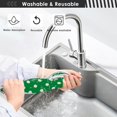 thumbnail image 7 of Coolnut White Green Polka Dot 2PCS Faucet Absorbent Mat Kitchen Faucet Sink Splash Guard Microfiber Cloth Faucet Splash Catcher Water Absorbent Mat, Faucet Mat for Kitchen Sink 14x5in, 7 of 7